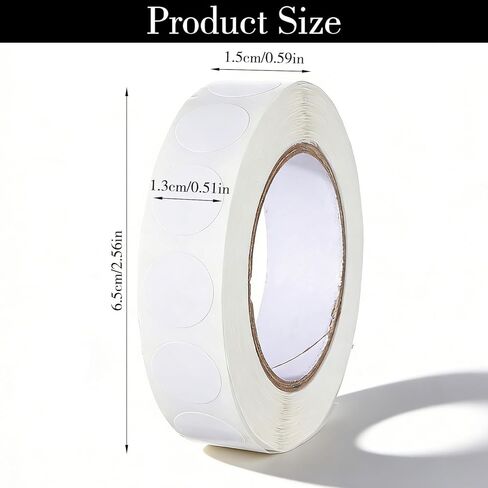cobee 2000 Pcs White Round Stickers, 1/2 Inch Circle Dot Stickers Price Tags, Coding Label Waterproof Small Round Sticker for Office Shop Home Classroom Marking in Saudi Arabia