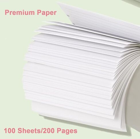 A4 Discbound Lined Refill Paper, 11 Disc Hole Punched Ruled Filler Paper, Letter Size Refills Paper, 100Sheets / 200Pages, Loose-Leaf Paper, 100gsm Paper, 8.5'' x 11'' in Kuwait