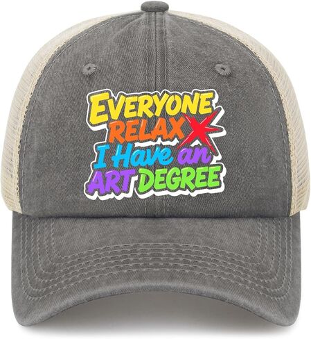 Everyone Relax, I Have an Art Degree Hat for Men Classic Washed Distressed in Saudi Arabia