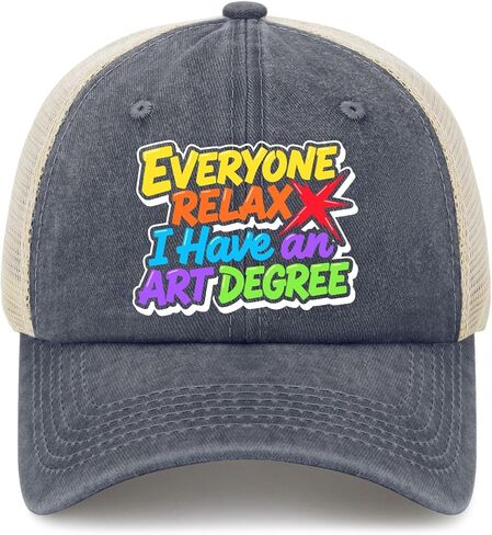 Everyone Relax, I Have an Art Degree Hat for Men Classic Washed Distressed in Saudi Arabia