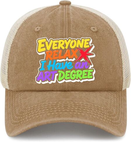 Everyone Relax, I Have an Art Degree Hat for Men Classic Washed Distressed in Saudi Arabia