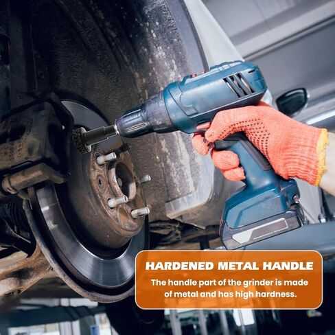 Wheel Hub Cleaning Tool, Brake Hub Cleaning Kit with 5 Pads, Wrenches Quick Rust Removal for Lug Studs and Rotors, Fits Power Drill or 1/2" Impact Driven in Saudi Arabia