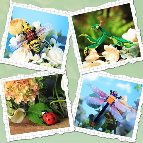 كازي مجموعة مكعبات بناء من باج تويز، تتضمن 8 حشرات وحشرات للاطفال من سن 6 و7 و8 و9 و10 سنوات فما فوق، العاب بناء ستيم للاولاد والبنات، هدايا حفلات للاطفال، هدية عيد الميلاد والكريسماس وعيد الفصح in Kuwait