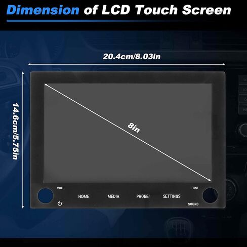 8" LCD Touch Screen Display Glass Digitizer for Mitsubishi Outland Sport 2019-2022 Navigation Radio Replacement Display for Mitsubishi Outland 2019-2022 No.8740A130/8740A040 in Saudi Arabia
