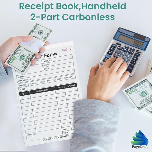 Sales Order Book – 5-Pack Sales Order Book 2-Part Carbonless – 5.5 x 8.3 Receipt Books for Small Business, Boutique – Invoice Order Pads – 250 Invoices per Set in Saudi Arabia
