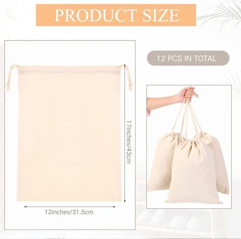 12 Packs Coin Money Sacks Party Gift Bag 12" x 17" Drawstring Bank Deposit Cotton Bags Heavy Duty Canvas Sacks for Transit Coins Currency Cash Travel Organizer Gift in Saudi Arabia