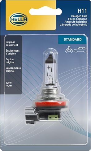 HELLA H11 2.0TB Twin Blister Kit لمبة عالية الأداء، 12 فولت، 55 وات، عبوتان in Kuwait