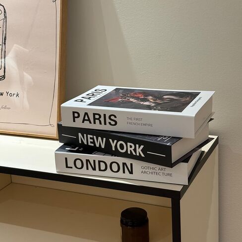 3 Pcs Coffee Table Decorative Books for Home Decor, Fake Books for Decoration, Aesthetic Bookshelf Decor for Living Room Office Bedroom in Saudi Arabia