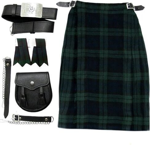 Tartanista Black Watch Boys طقم/زي مع نقبة وحزام Sporran وومضات للأعمار من 3 إلى 4 سنوات in Kuwait