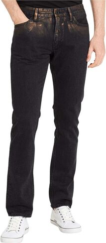 Calvin Klein Mens Distressed Copper Slim Fit Jeans, Black, 40W x 30L in Saudi Arabia