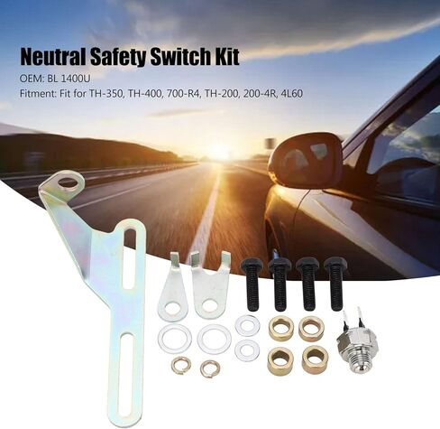 Pissente Neutral Safety Switch Kit, Car Backup Light Switch Kit BL 1400U Replacement, Fit for TH-350 TH-400 700-R4 TH-200 200-4R 4L60, Mechanical, Manual, Plunger Actuator in Saudi Arabia