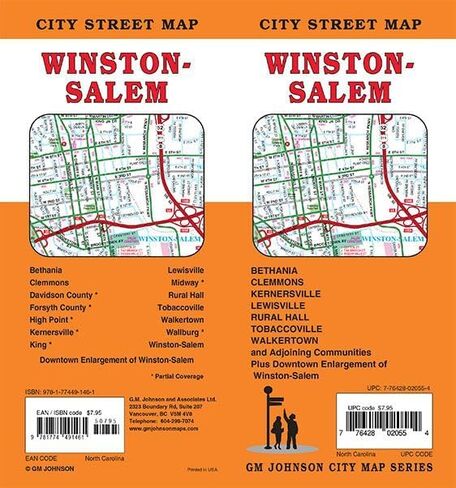 Winston-Salem, North Carolina Street Map in Saudi Arabia