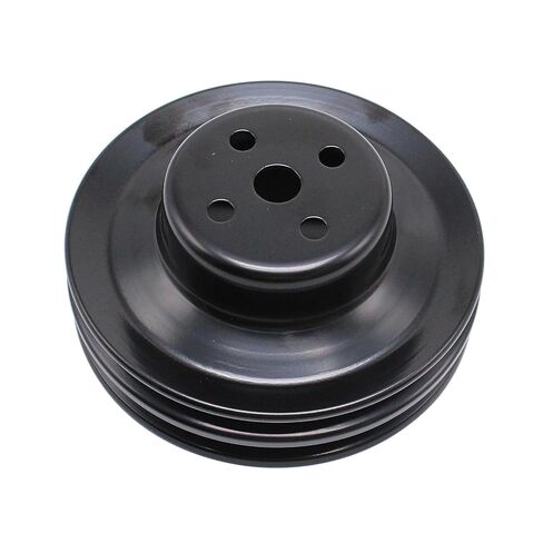 Black Steel 2 Groove Water Pump Pulley Compatible with Small Block Ford SBF 260 289 302 351W 1965-1969 V8 Engines in Kuwait