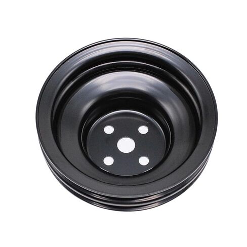 Black Steel 2 Groove Water Pump Pulley Compatible with Small Block Ford SBF 260 289 302 351W 1965-1969 V8 Engines in Kuwait