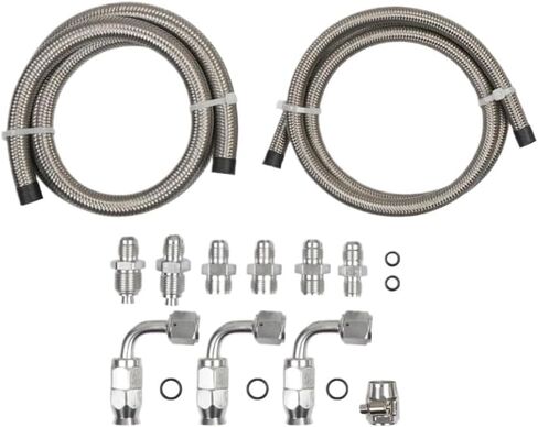 6AN Power Steering Hose Kit Compatible With C10 LS Swap Connects GM Type 2 in Kuwait