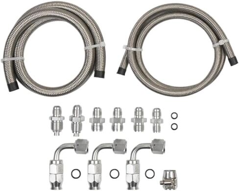 6AN Power Steering Hose Kit Compatible With C10 LS Swap Connects GM Type 2 in Kuwait