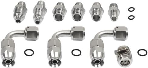 6AN Power Steering Hose Kit Compatible With C10 LS Swap Connects GM Type 2 in Kuwait