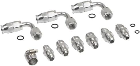 6AN Power Steering Hose Kit Compatible With C10 LS Swap Connects GM Type 2 in Kuwait