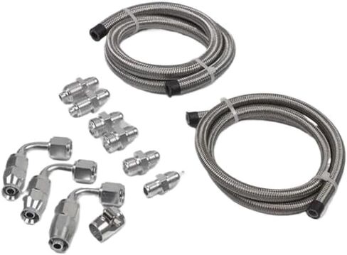6AN Power Steering Hose Kit Compatible With C10 LS Swap Connects GM Type 2 in Kuwait