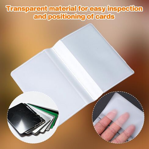 5 Packs Wallet Insert Plastic, Clear Debit Card Skin, Photo Card Holder Wallet Inserts Clear Plastic Vinyl Picture and Cards Holder for Bifold or Trifold(12 Pages) in Saudi Arabia