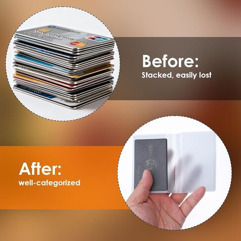 5 Packs Wallet Insert Plastic, Clear Debit Card Skin, Photo Card Holder Wallet Inserts Clear Plastic Vinyl Picture and Cards Holder for Bifold or Trifold(12 Pages) in Saudi Arabia