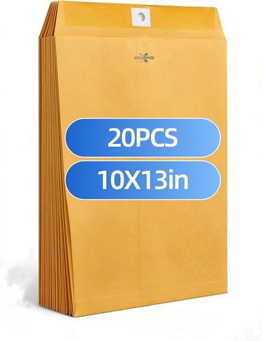 Mailing Envelopes 10x13 Inch, 20 Pack Brown Kraft Manila Envelopes 28lb, Catalog Document Envelopes for Home, Office, School, Business (20PCS) in Saudi Arabia