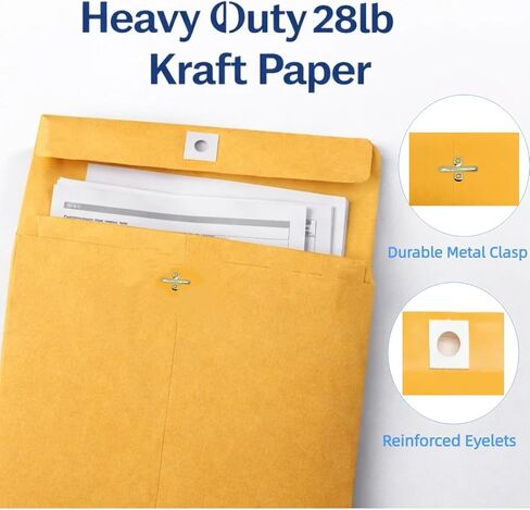 Mailing Envelopes 10x13 Inch, 20 Pack Brown Kraft Manila Envelopes 28lb, Catalog Document Envelopes for Home, Office, School, Business (20PCS) in Saudi Arabia