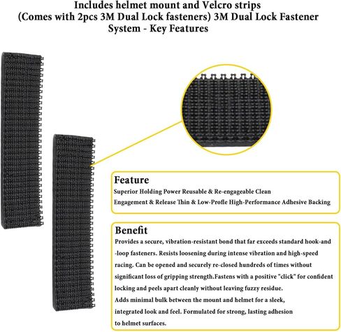 مناسب لحامل خوذة Nitro Bee Xtreme - حامل سباق عالي التحمل مع قفل مزدوج 3M، مشبك آمن لملحقات اتصالات Nitro Bee Xtreme in Kuwait