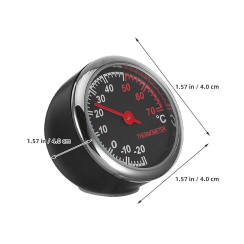 Metal Car Thermometer 2pcs with High-Precision Sensor, Vehicle Dashboard Temperature Gauge for Interior Monitoring, Outdoor Thermometer Compatible with Cars and Trucks in Saudi Arabia