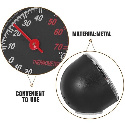 Metal Car Thermometer 2pcs with High-Precision Sensor, Vehicle Dashboard Temperature Gauge for Interior Monitoring, Outdoor Thermometer Compatible with Cars and Trucks in Saudi Arabia