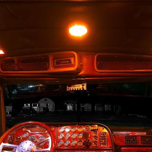 مصباح LED داخلي لجهاز عرض Peterbilt بستة ألوان مزود بغطاء من الكروم in Saudi Arabia