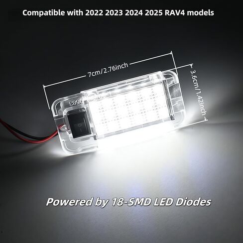 Super Bright White LED Trunk Cargo Area Light Compatible with Toyota RAV4 2022 2023 2024 2025 w/Switch,RAV4 Hybrid XLE Prime XSE SE LE Crown GR Corolla Accessories Luggage Compartment Lamp in Kuwait