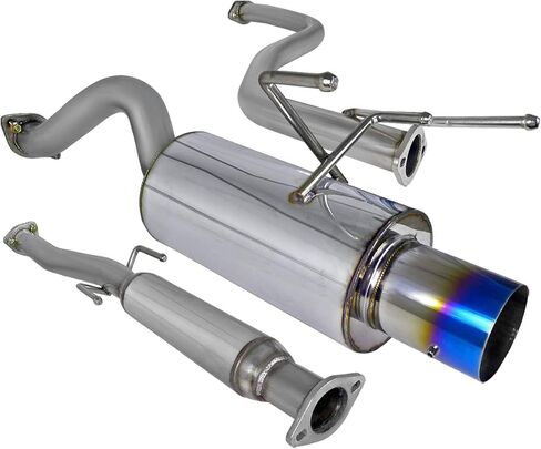 Carpartsinnovate Fits 96-00 Honda Civic 3Dr Hatchback Polished S/S Catback Exhaust Muffler System in Saudi Arabia