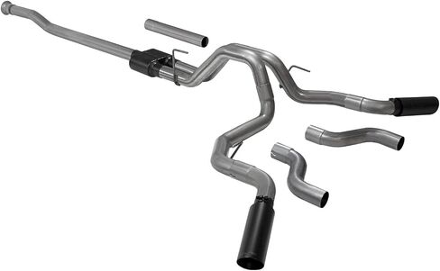 طقم عادم Flowmaster 817981 Outlaw Cat-Back مقاس 3 بوصات 409 مخرج مزدوج من الفولاذ المقاوم للصدأ 4 بوصات مطلي بالسيراميك الأسود 304 أطراف من الفولاذ المقاوم للصدأ متوافقة مع 2021-2024 Ford F-150 2.7L 3.5L 5.0L in Kuwait