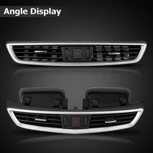 Center Dash A/C Air Vent Panel Compatible with N Rogue 2014-2020 & Rogue Sport 2017-2022, Dashboard AC Outlet Replacement 68750-6MA0A 68750-6FL0A 68750-5HA0A, Silver in Saudi Arabia