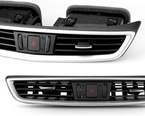 Center Dash A/C Air Vent Panel Compatible with N Rogue 2014-2020 & Rogue Sport 2017-2022, Dashboard AC Outlet Replacement 68750-6MA0A 68750-6FL0A 68750-5HA0A, Silver in Saudi Arabia