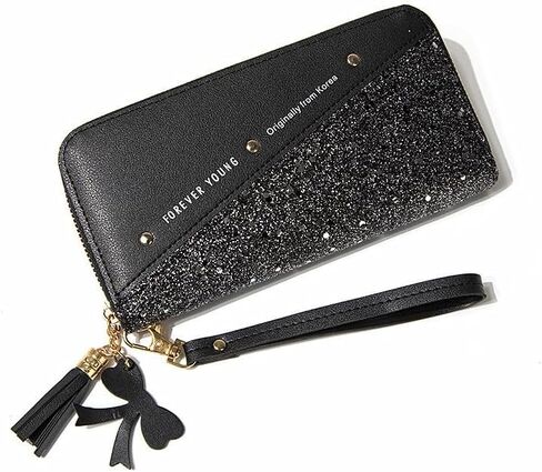 Women's Multi Card Holder Wallet Organizer Purse with Wrist Strap (blue) in Saudi Arabia