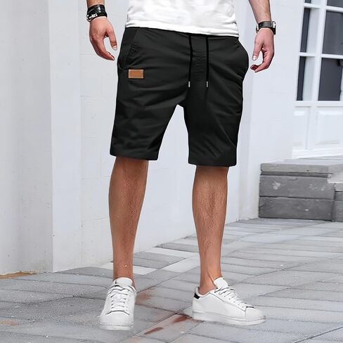 Men's Casual Shorts Elastic Waist Drawstring Summer Twill Golf Short in Saudi Arabia