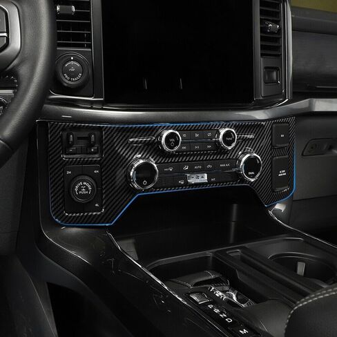 Central Control Air Conditioner Panel Trim Cover Carbon for Ford for F150 2021-2022 Front Center,Interior,Center Console CCACPTCFFF2C in Saudi Arabia