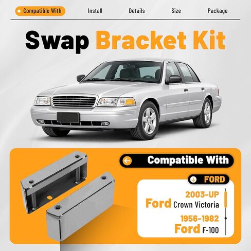 طقم دعامة مبادلة متوافق مع 2003-UP Ford F100 Crown Vic Pickup يسقط في زوج التعليق الأمامي من الفولاذ اليسار واليمين in Kuwait