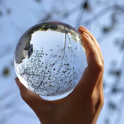 60mm Ice Cracked Crystal Ball Paperweight with Stand Decorative Healing Glass Ball – Christmas Decor Feng Shui Home Ornaments Divination, Photography, Gothic-Style Gifts in Saudi Arabia