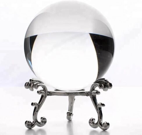 60mm Ice Cracked Crystal Ball Paperweight with Stand Decorative Healing Glass Ball – Christmas Decor Feng Shui Home Ornaments Divination, Photography, Gothic-Style Gifts in Saudi Arabia
