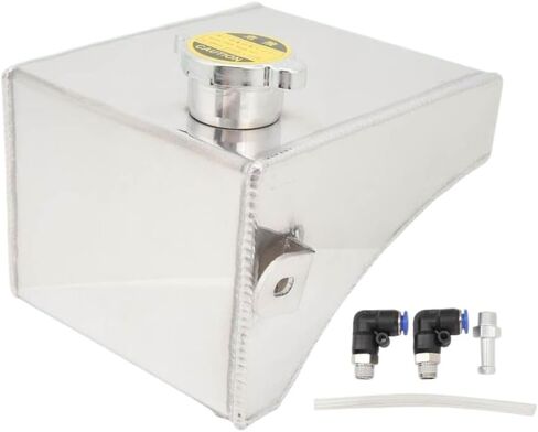 Aluminum Radiator Overflow Expansion Tank Kit Coolant Overflow Tank Kit Compatible With 240SX S13 ALL Models(black) in Kuwait