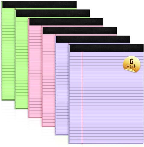 Pink Legal Pads 8.5 x 11 Wide Ruled Notepads, 3 Pack Note Pads 8.5 x 11 Lined Paper Pink Writing Pads 30 Sheets per Notepad Double-Side Printed Colored Legal Pads for Home, Office, School in Kuwait