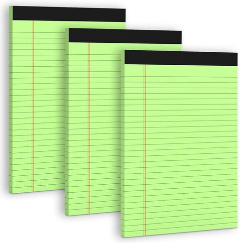 Pink Legal Pads 8.5 x 11 Wide Ruled Notepads, 3 Pack Note Pads 8.5 x 11 Lined Paper Pink Writing Pads 30 Sheets per Notepad Double-Side Printed Colored Legal Pads for Home, Office, School in Kuwait