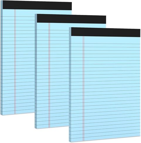 Pink Legal Pads 8.5 x 11 Wide Ruled Notepads, 3 Pack Note Pads 8.5 x 11 Lined Paper Pink Writing Pads 30 Sheets per Notepad Double-Side Printed Colored Legal Pads for Home, Office, School in Kuwait
