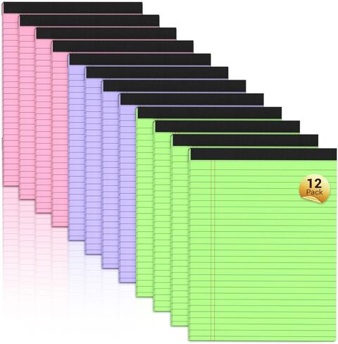 Pink Legal Pads 8.5 x 11 Wide Ruled Notepads, 3 Pack Note Pads 8.5 x 11 Lined Paper Pink Writing Pads 30 Sheets per Notepad Double-Side Printed Colored Legal Pads for Home, Office, School in Kuwait