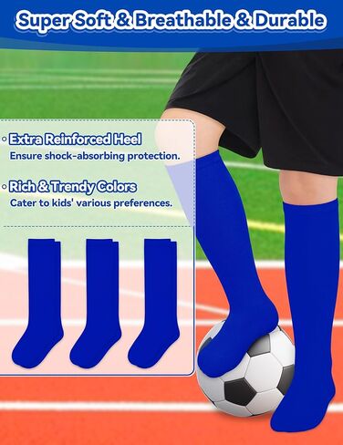 Olreco Kids Soccer Socks Toddler Baseball Socks 3D Heel Youth Softball Sock for Girls Boys Football Accessories Cotton in Saudi Arabia