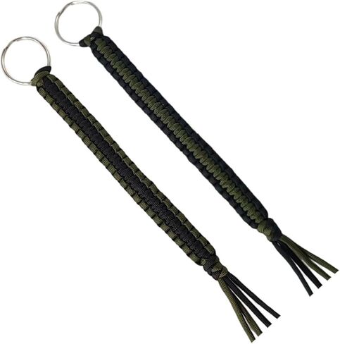 2PCS 12Inch Black Braided Air Horn Pull Cord Replacement, Air Horn Manual Pull Braided Cord, Paracord Lanyard with Ring for Heavy Duty Truck, Semi Truck Tractor, Big Rig in Saudi Arabia