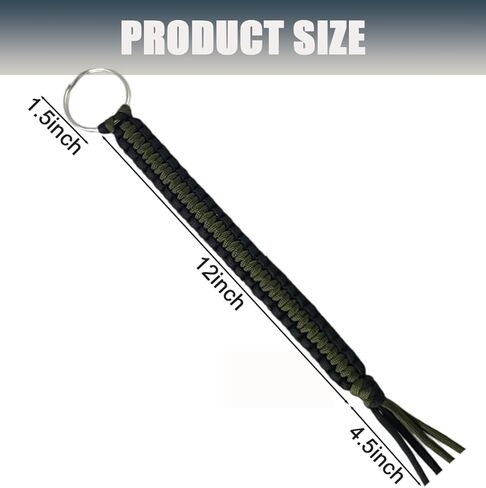 2PCS 12Inch Black Braided Air Horn Pull Cord Replacement, Air Horn Manual Pull Braided Cord, Paracord Lanyard with Ring for Heavy Duty Truck, Semi Truck Tractor, Big Rig in Saudi Arabia